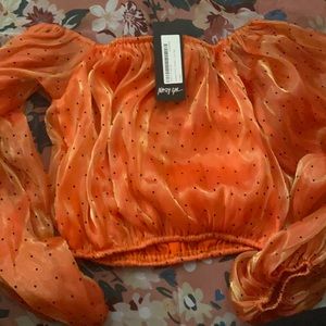 Orange Polka Dot Shirt